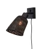 Online Wandlamp Java - Bamboe Zwart - Ø15cm Muurverlichting