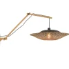 Online Wandlamp Kalimantan - Bamboe/Zwart - 105x60x55cm Muurverlichting