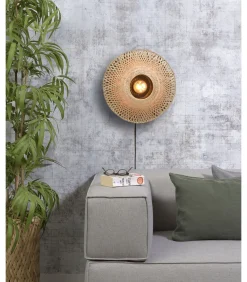 Best Wandlamp Kalimantan - Bamboe - Ø44cm Muurverlichting