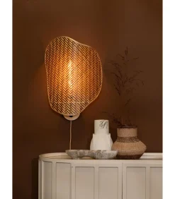 Hot Wandlamp Kinabalu - Naturel - 50x40x50cm Muurverlichting