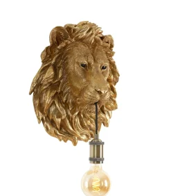 New Wandlamp Lion - Brons - 33.5x19x40.5cm Muurverlichting
