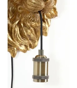 New Wandlamp Lion - Brons - 33.5x19x40.5cm Muurverlichting