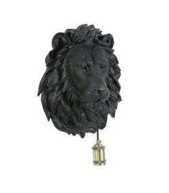 New Wandlamp Lion - Zwart - 33.5x19x40.5cm Muurverlichting