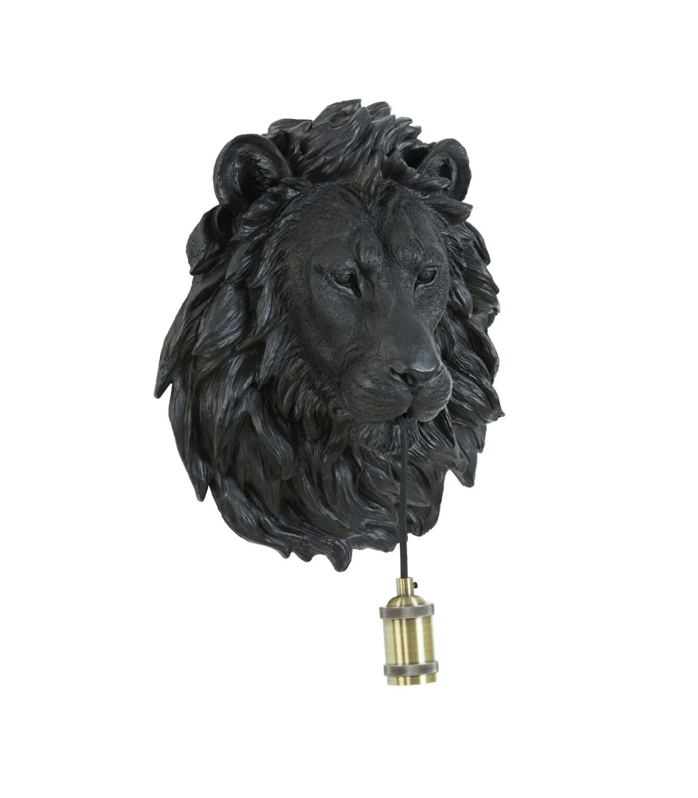 New Wandlamp Lion - Zwart - 33.5x19x40.5cm Muurverlichting