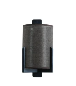 Sale Wandlamp Litto - Mat zwart - 22x18x36cm Muurverlichting