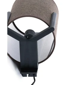 Sale Wandlamp Litto - Mat zwart - 22x18x36cm Muurverlichting