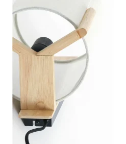 Hot Wandlamp Litto - Naturel - 22x18x36cm Muurverlichting