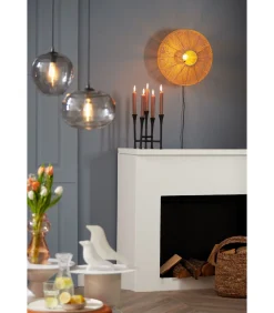 Wandlamp Lyra - Bruin - Ø43cm Muurverlichting