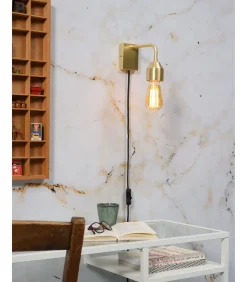 Best Wandlamp Madrid - Goud - 20x7x15cm Muurverlichting