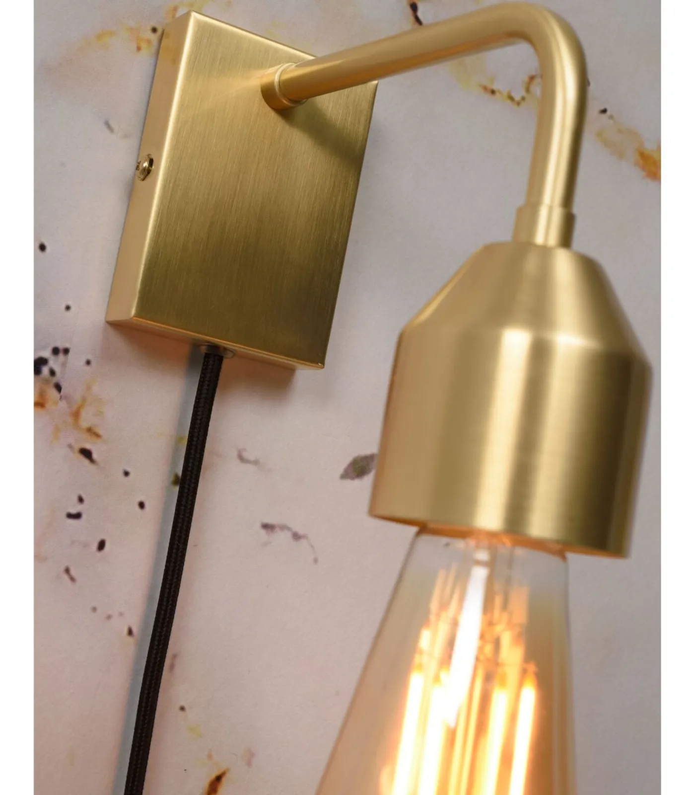 Best Wandlamp Madrid - Goud - 20x7x15cm Muurverlichting