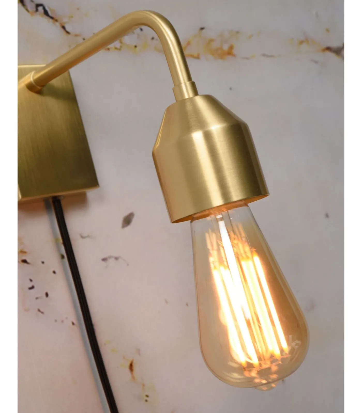 Best Wandlamp Madrid - Goud - 20x7x15cm Muurverlichting