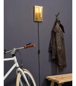 Clearance Wandlamp Madrid - Goud - 15x10x25cm Muurverlichting