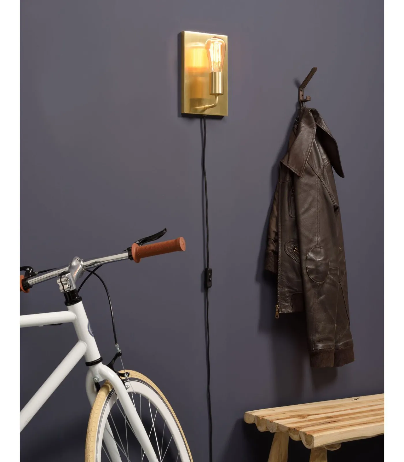 Clearance Wandlamp Madrid - Goud - 15x10x25cm Muurverlichting