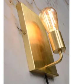 Clearance Wandlamp Madrid - Goud - 15x10x25cm Muurverlichting