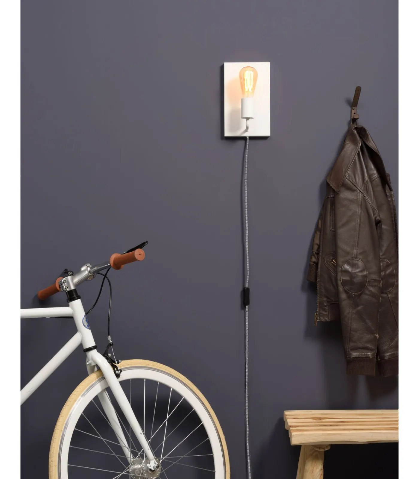 Clearance Wandlamp Madrid - Wit - 15x10x25cm Muurverlichting