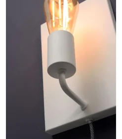 Clearance Wandlamp Madrid - Wit - 15x10x25cm Muurverlichting