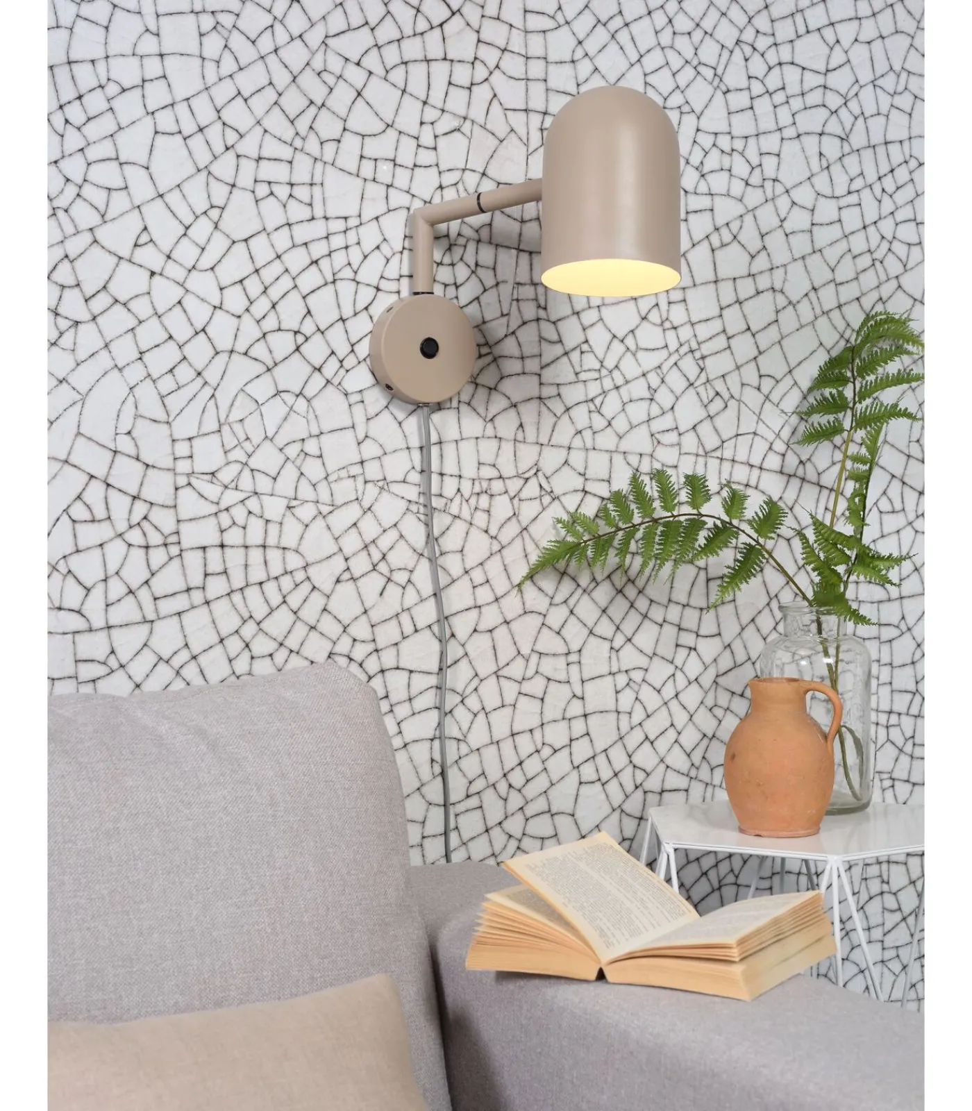 Sale Wandlamp Marseille - Zand - 29x12x27cm Muurverlichting