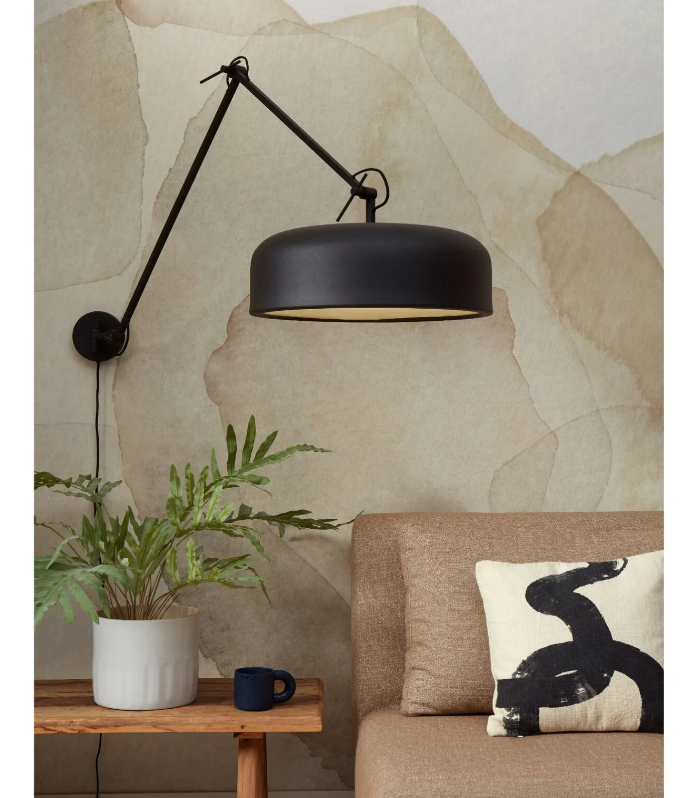 Clearance Wandlamp Marseille - Zwart - Ø48cm Muurverlichting