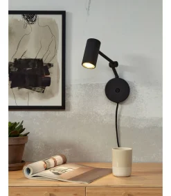 Hot Wandlamp Montreux - Zwart - 10.5x21.5x18cm Muurverlichting