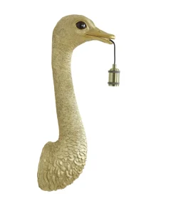 Wandlamp Ostrich - Goud - 25x19x72cm Muurverlichting