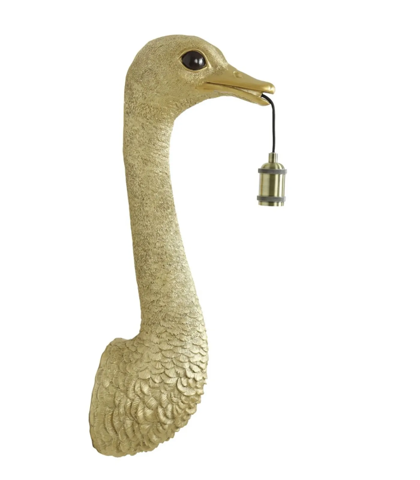 Wandlamp Ostrich - Goud - 25x19x72cm Muurverlichting