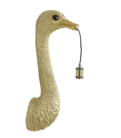 Wandlamp Ostrich - Goud - 25x19x72cm Muurverlichting