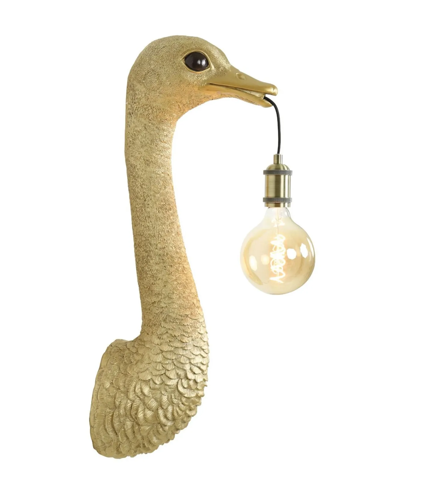 Wandlamp Ostrich - Goud - 25x19x72cm Muurverlichting