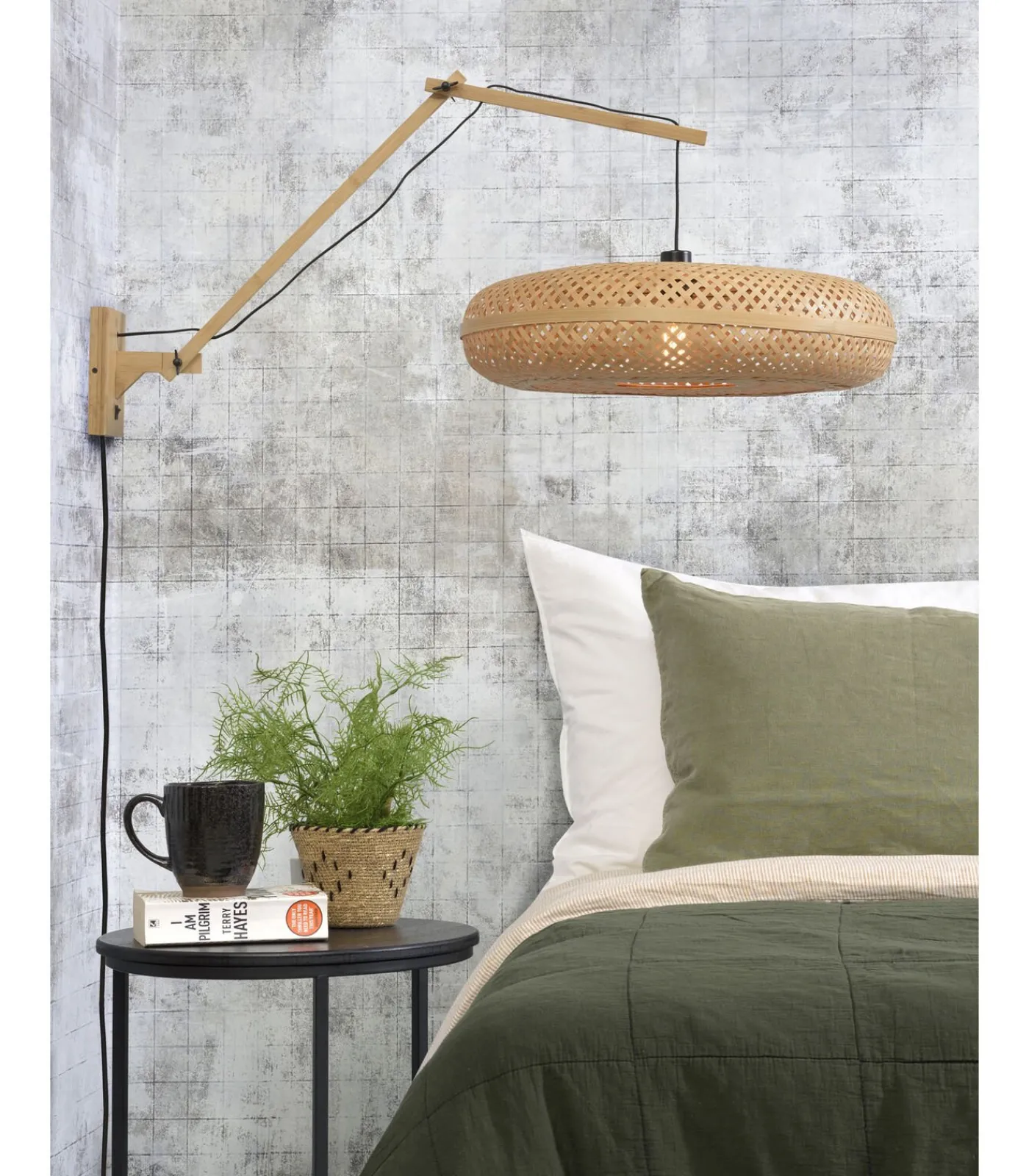 Discount Wandlamp Palawan - Bamboe - 105x60x55cm Muurverlichting