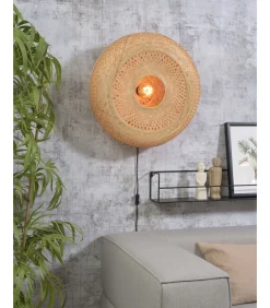 Clearance Wandlamp Palawan - Bamboe - Ø60cm Muurverlichting