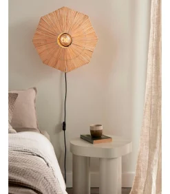 Online Wandlamp Panama - Naturel - 45x7x45cm Muurverlichting