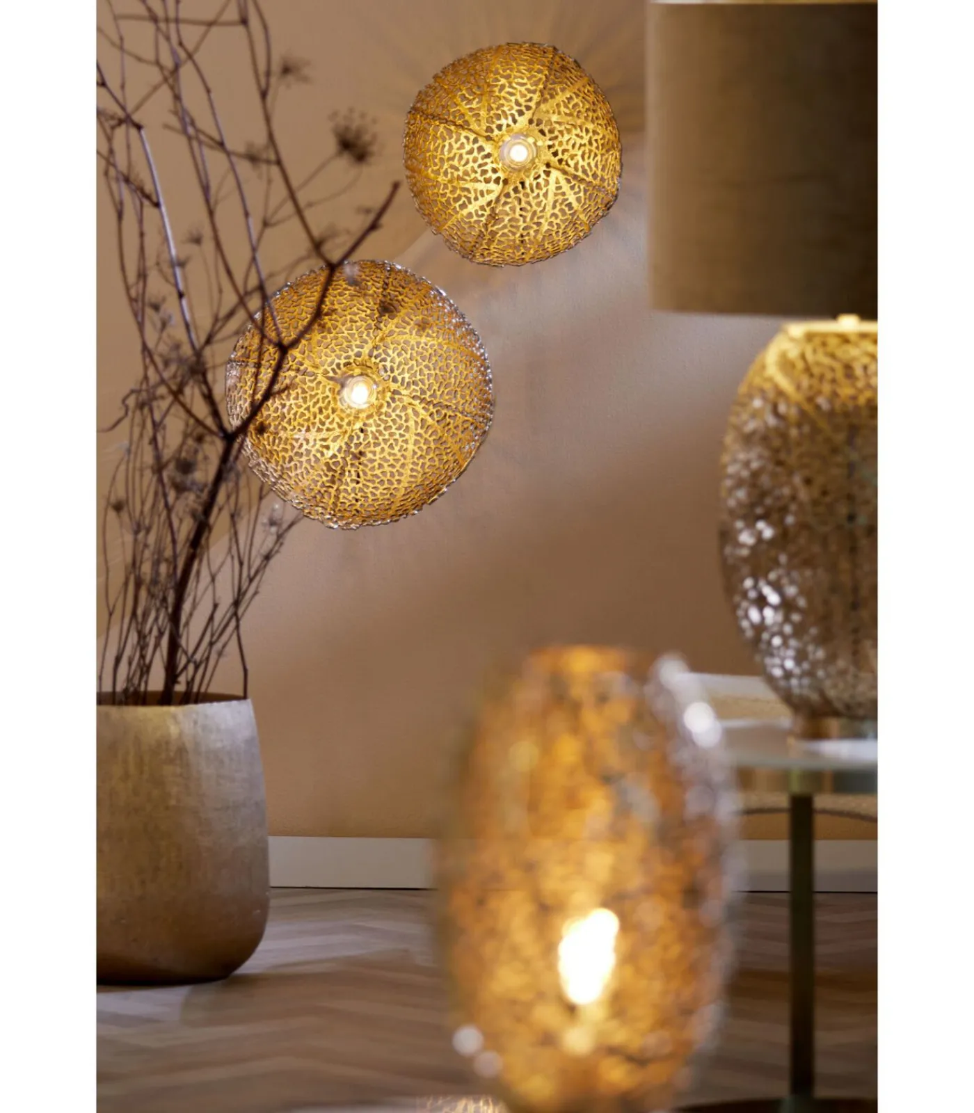 Best Wandlamp Sinula - Goud - Ø39cm Muurverlichting