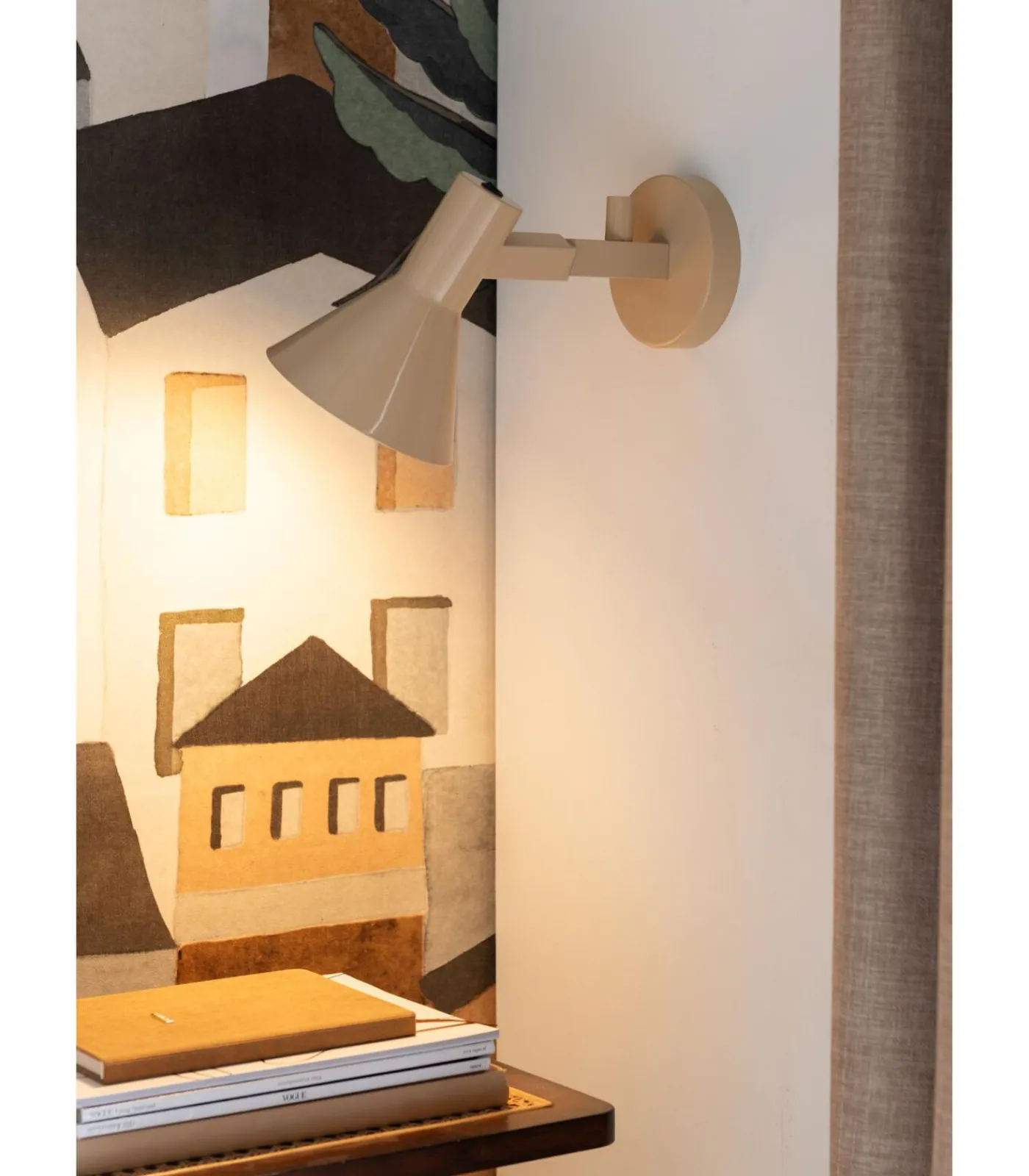 Discount Wandlamp Stavanger - Beige - 31x15x20cm Muurverlichting