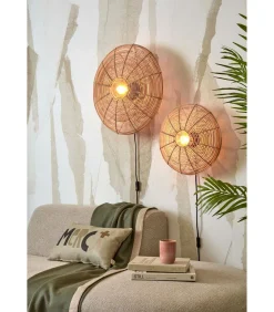 Best Wandlamp Tanami - Rotan - Ø55cm Muurverlichting