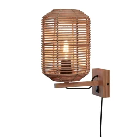 Wandlamp Tanami - Rotan - Ø18cm Muurverlichting