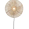 Best Wandlamp Zanzibar - Rotan Wit - Ø40cm Muurverlichting