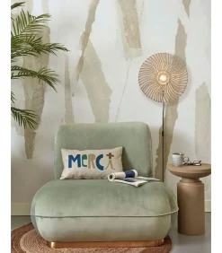 Best Wandlamp Zanzibar - Rotan Wit - Ø40cm Muurverlichting