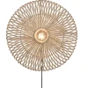 Clearance Wandlamp Zanzibar - Rotan Wit - Ø55cm Muurverlichting