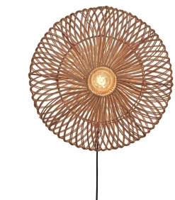 Discount Wandlamp Zanzibar - Rotan - Ø55cm Muurverlichting