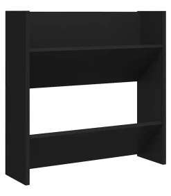 Wandschoenenkast 60x18x60 cm bewerkt hout zwart Organiseren