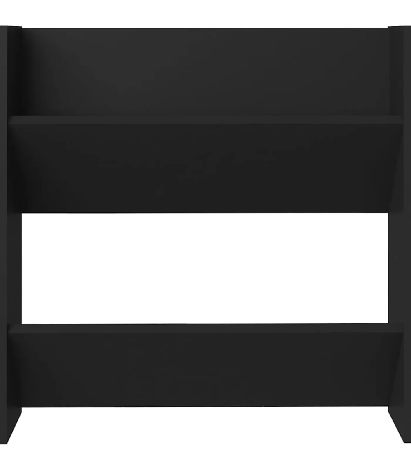 Wandschoenenkast 60x18x60 cm bewerkt hout zwart Organiseren