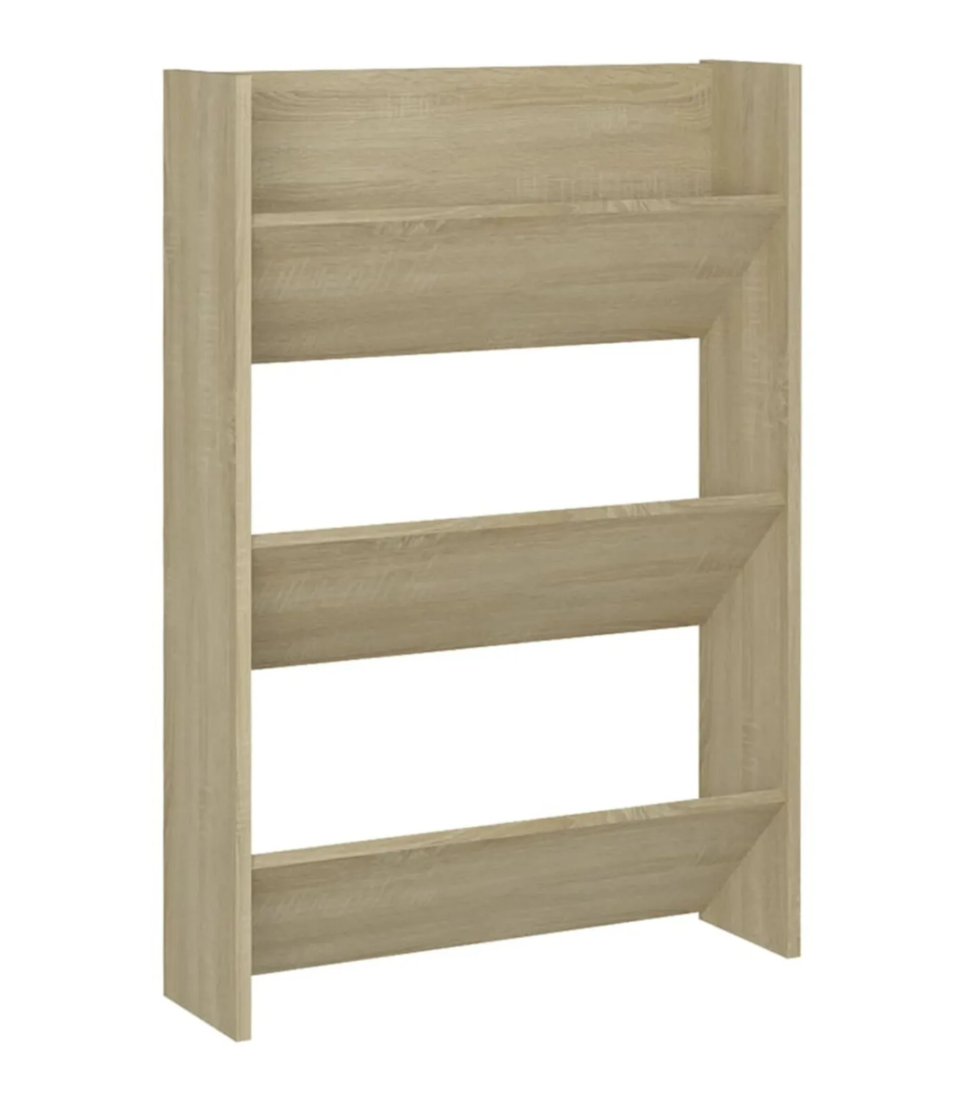 Wandschoenenkast 60x18x90 cm spaanplaat sonoma eikenkleurig Organiseren