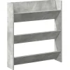 New Wandschoenenkast 80x18x90 cm spaanplaat betongrijs Organiseren