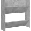 New Wandschoenenkast 60x18x60 cm spaanplaat betongrijs Organiseren