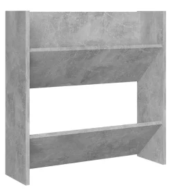 New Wandschoenenkast 60x18x60 cm spaanplaat betongrijs Organiseren