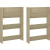 Outlet Wandschoenenkasten 2 st 60x18x90 cm spaanplaat sonoma eiken Organiseren