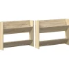 Clearance Wandschoenenkasten 2 st 80x18x60 cm spaanplaat sonoma eiken Organiseren