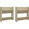 Hot Wandschoenenkasten 2 st 60x18x60 cm spaanplaat sonoma eiken Organiseren