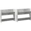 Outlet Wandschoenenkasten 2 st 80x18x60 cm spaanplaat betongrijs Organiseren
