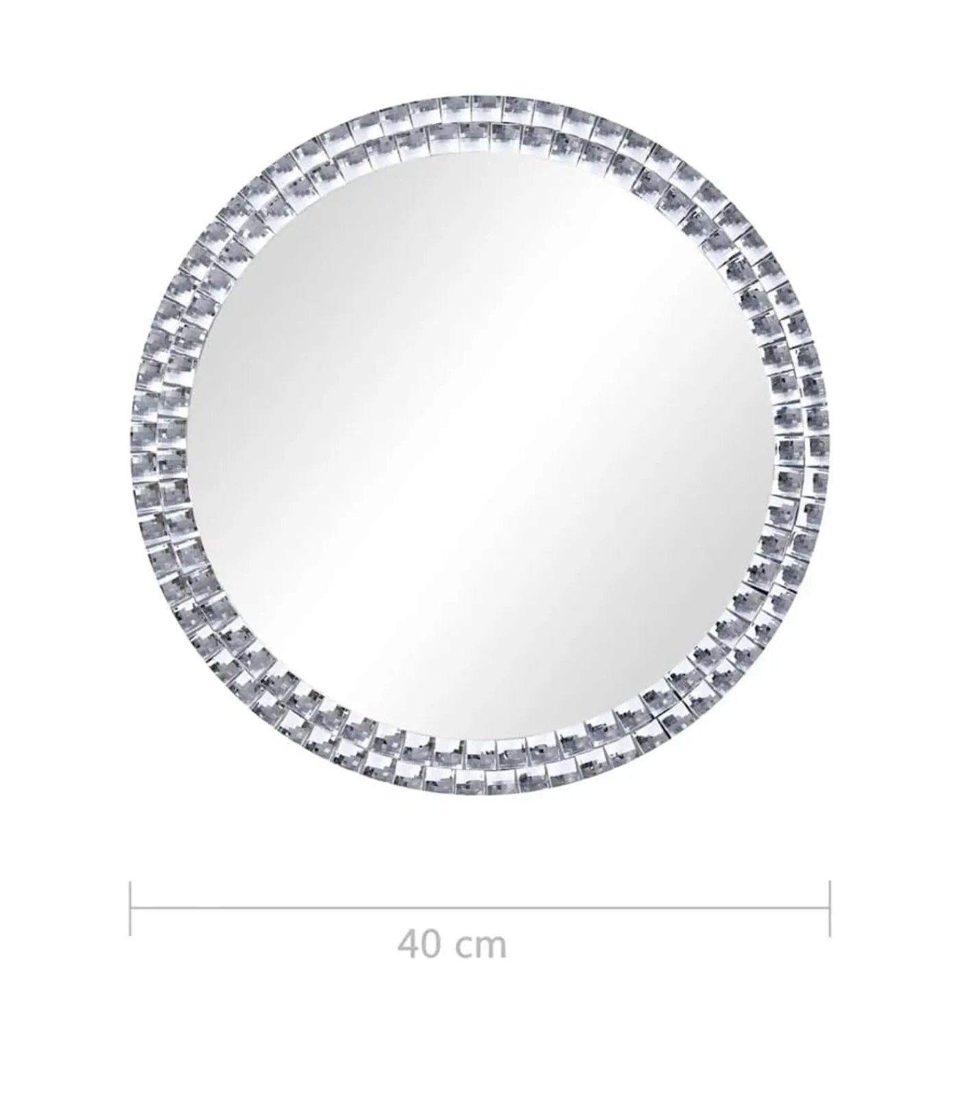 New Wandspiegel 40 cm gehard glas Spiegels