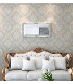 Clearance Wandspiegel Barok 100 x 50 cm zilver Spiegels